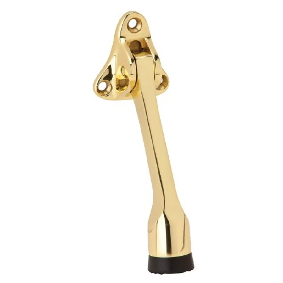 

SP455A3 Откидной дверной держатель 4 дюйма H, алюминий, яркая латунь