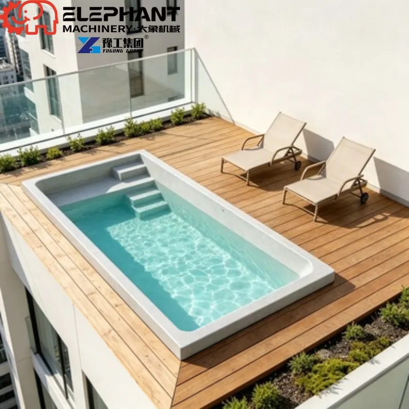 Professional Prefabricated Fiberglass Container Pool, Large Outdoor Swimming Pool For Adult Family Use