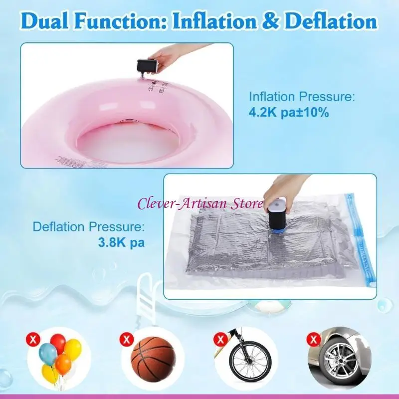 E06B Pool Floats, Electric Air Pumps for Inflatables, Rechargeable Battery for Float