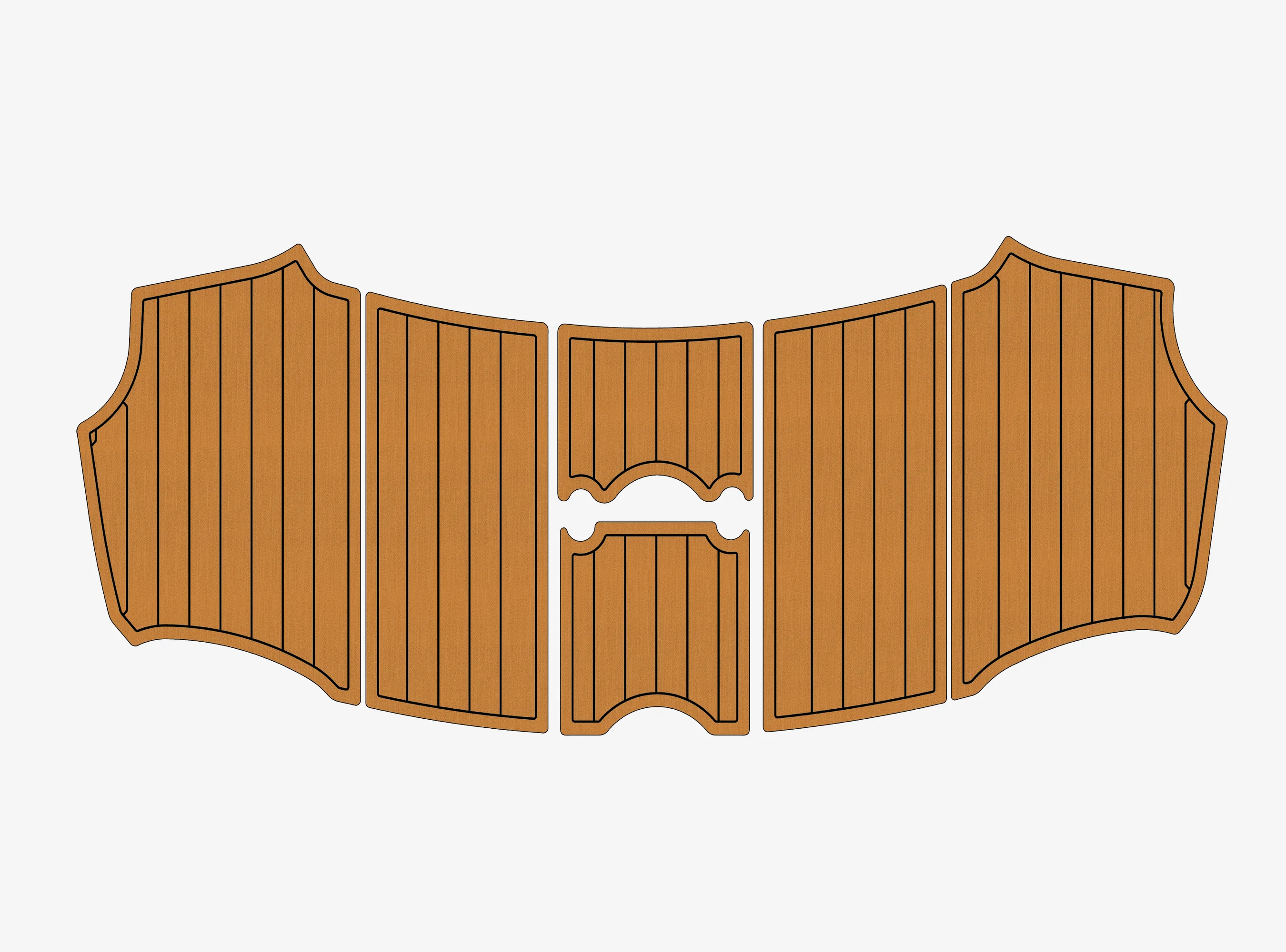

Non-Slip EVA Faux Teak Marine Mat Self-Adhesive 6mm Yacht Cockpit Pad for 2018 Monterey 360 Boat Decking Easy Install