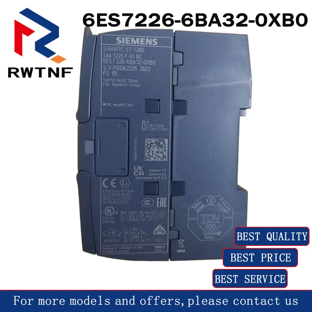 Módulo de entrada digital SIEMENS SIMATIC S7-1200 6ES7226-6BA32-0XB0, completamente nuevo y genuino, 100% original, disponible en stock.