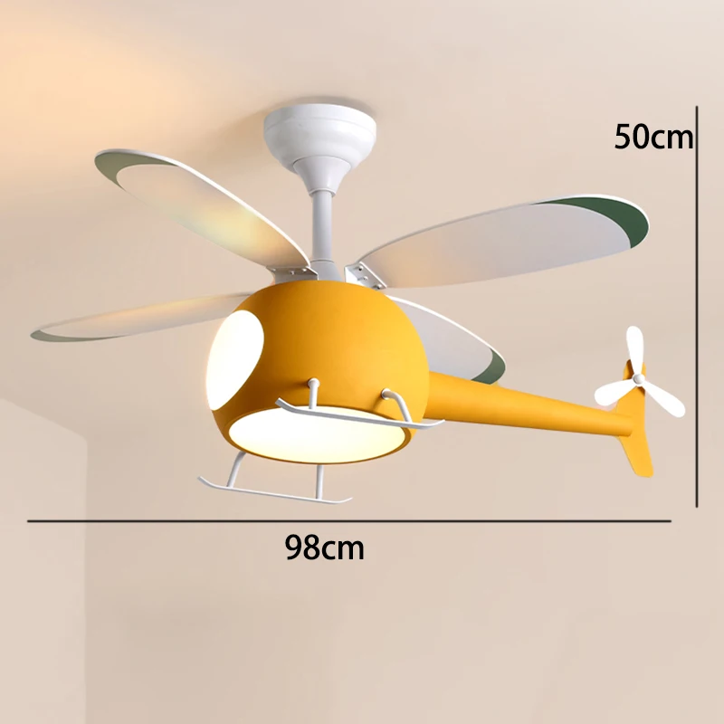 Moderne plafondventilatorverlichting, plafondventilatorverlichting voor kinderkamer, eetkamer, plafondverlichting met led-verlichting binnenverlichting