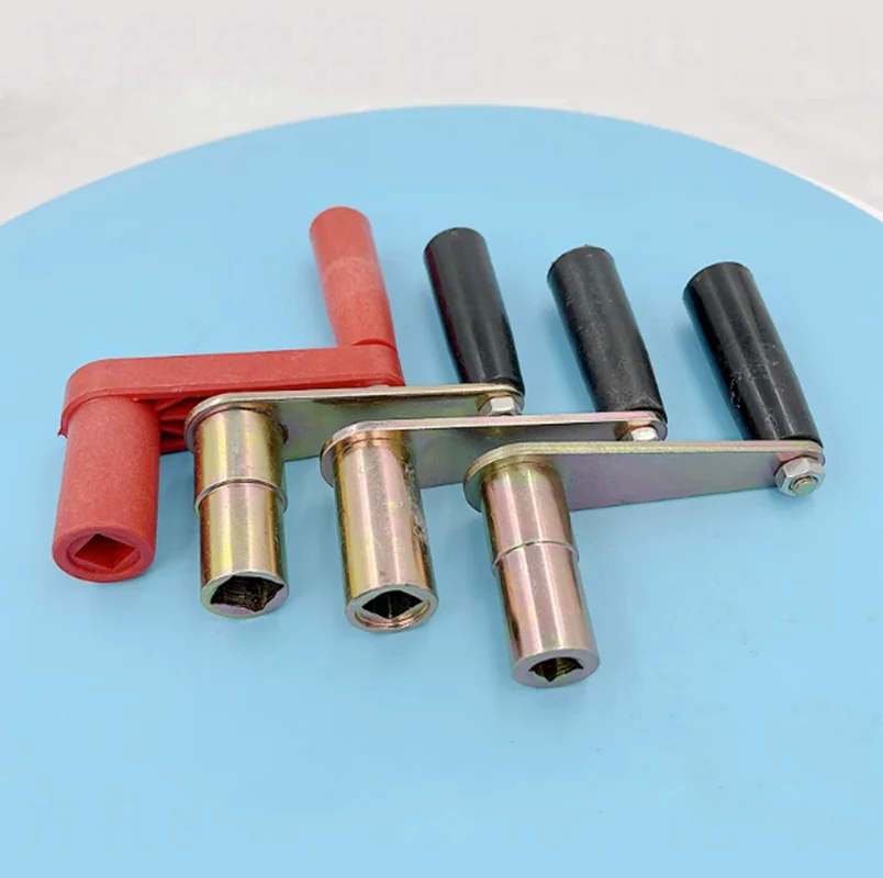 Wire Cylinder Z-Shaped Hand Crank Handle Square Hole 8/10/12mm Manual Shaking Hand Wheel WEDM Wire Cutting Machine Tool Parts