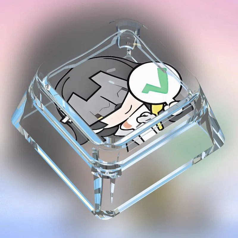 New Arknights: Endfield Anime Artisan Point Keycap Cute Cartoon Transparent Personalized Gaming Mechanical Keyboard Keycap Gift