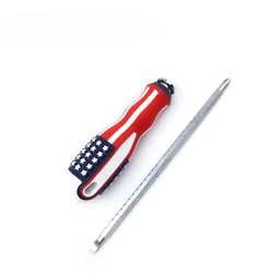 Double-Use Screwdriver Removable Hand Tool Chrome Vanadium Steel Repair Tool Handle Flathead Screw Driver