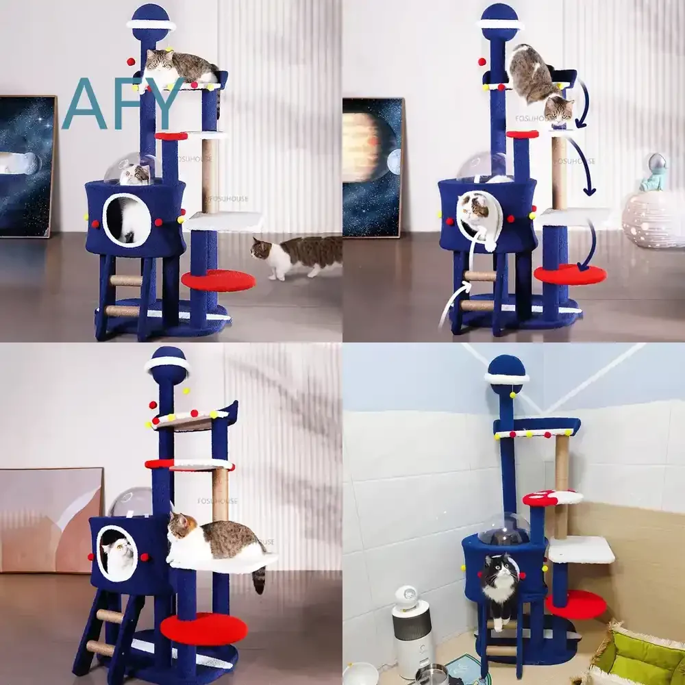 Modern Space Capsule Cat Climbing Frame for Cats for Pet Supplies for Cat Jumping Platform for Universal All Seasons Pet
