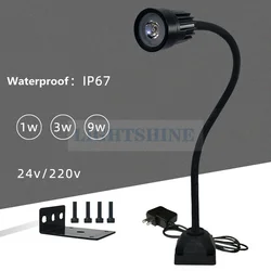 Tour CNC Led étanche et antidéflagrant, 220v, Machine-outil, lampe de travail 24v, éclairage industriel 3w 9w