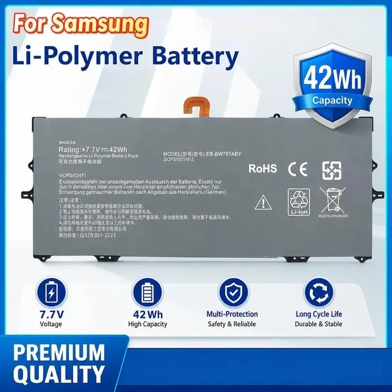For Galaxy Book S SM-W767V EB-BW767ABY Laptop Battery Replacement High Capacity Rechargeable Li-ion Battery Pack