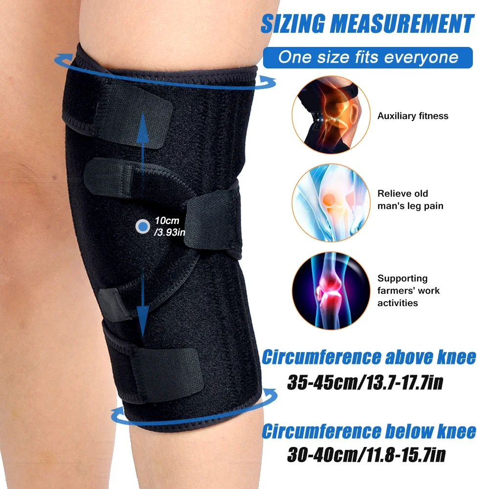 1Pcs Adjustable Knee Support Braces for Men Women, Knee Brace Stabilizers for Meniscus Tear Knee Pain ACL MCL Injury Recovery