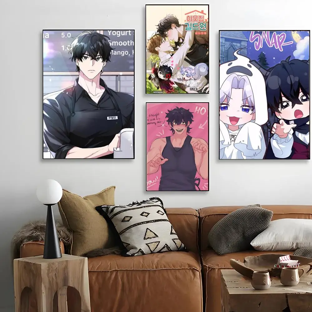 Anime BL V-Virtual Strangers Poster poster retro art living room decoration