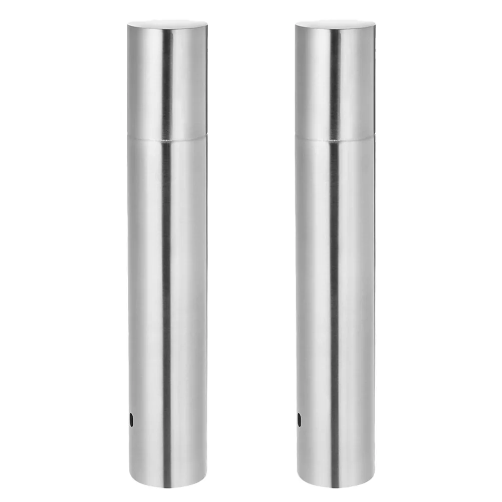 Suporte de certificado de tubo de documentos de aço inoxidável, 2 peças para certificados de nascimento, armazenamento de diploma, recipiente de metal vintage portátil