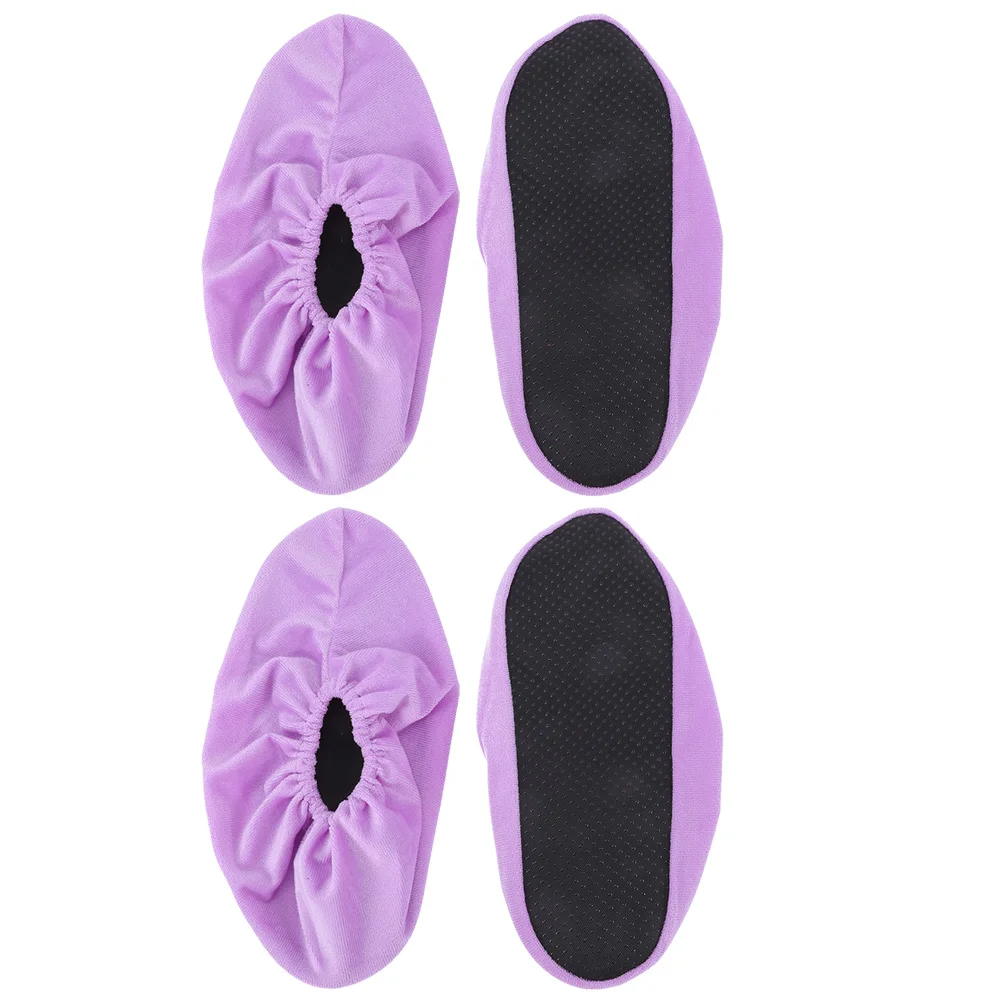 

2 Pairs Bowling Shoe Covers Creative Fabric Accessories for Women Flannel Protectors Outdoor