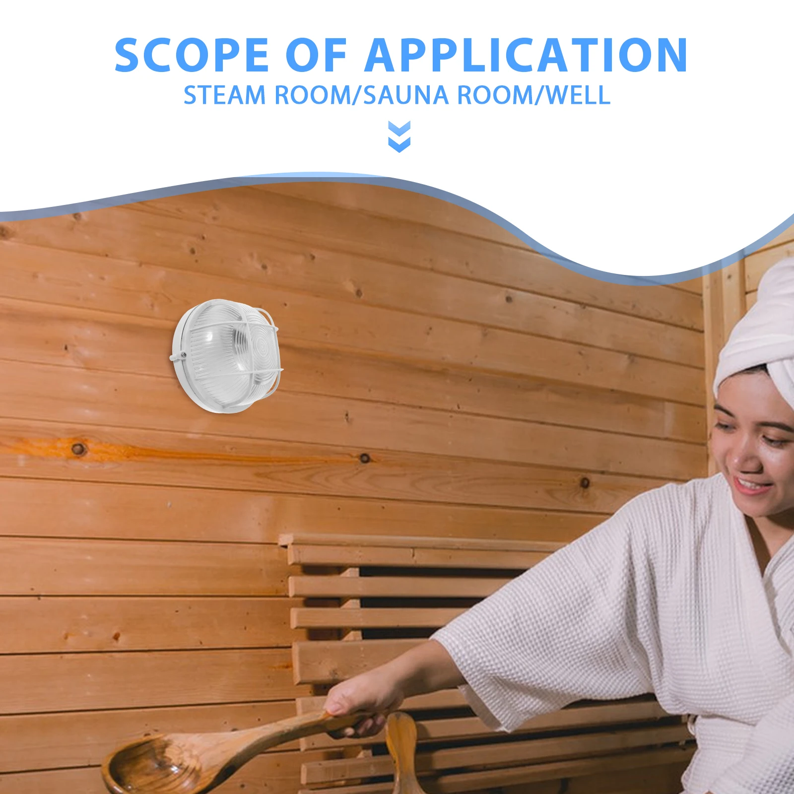 1 قطعة مصباح ساونا مقاوم للانفجار مقاوم للحرارة ضوء مقاوم للضباب لغرفة البخار معدات الإضاءة الداخلية #5