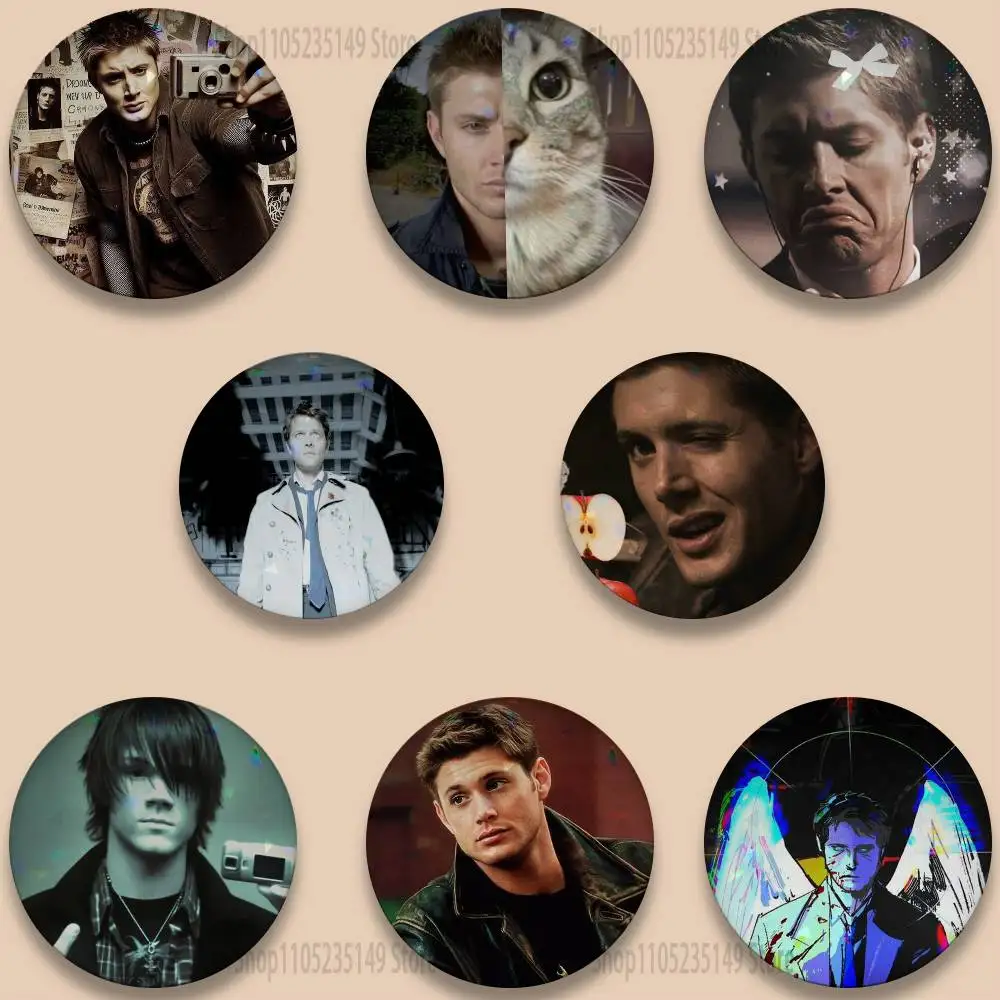 TV Series Supernatural 32/44/58mm Handmade Pins Round Brooch Badge Backpacks Clothes Jewelry Gifts