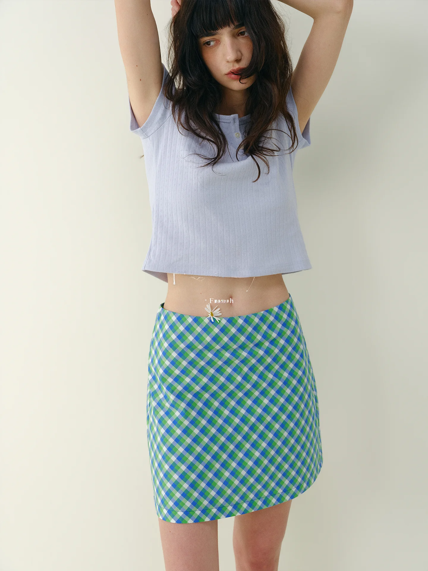 

Юбка Rina Berry в стиле ретро с высокой талией, в клетку, утягивающая, в студенческом стиле, короткая, женская, хлопковая, эластичная, миди...