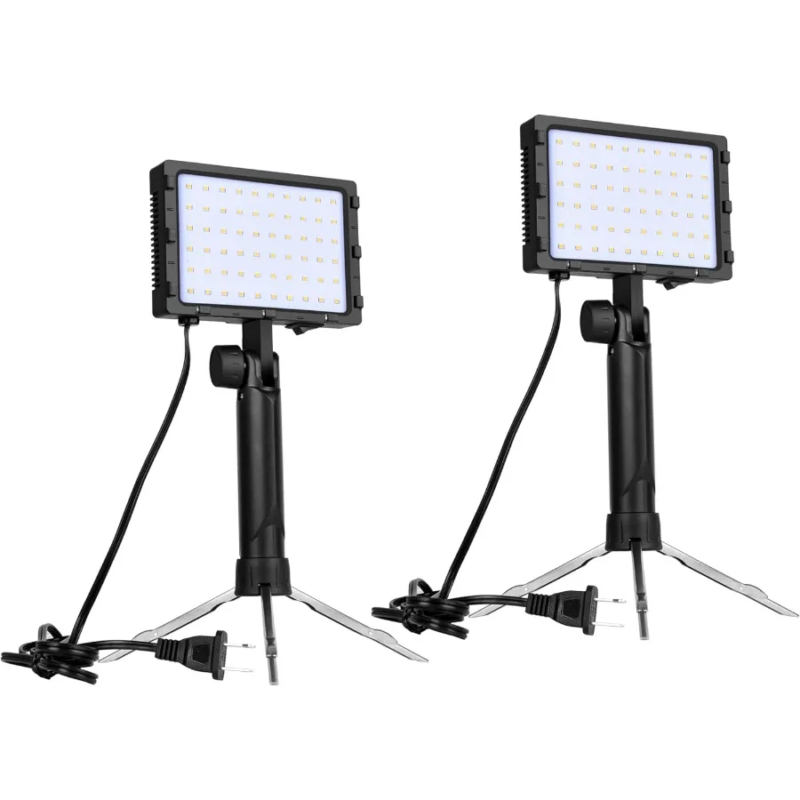 

EMART 60 LED Continuous Portable Photography Lighting Kit for Table Top Photo Camera Video Rrding Studio Light Lamp with Adjust