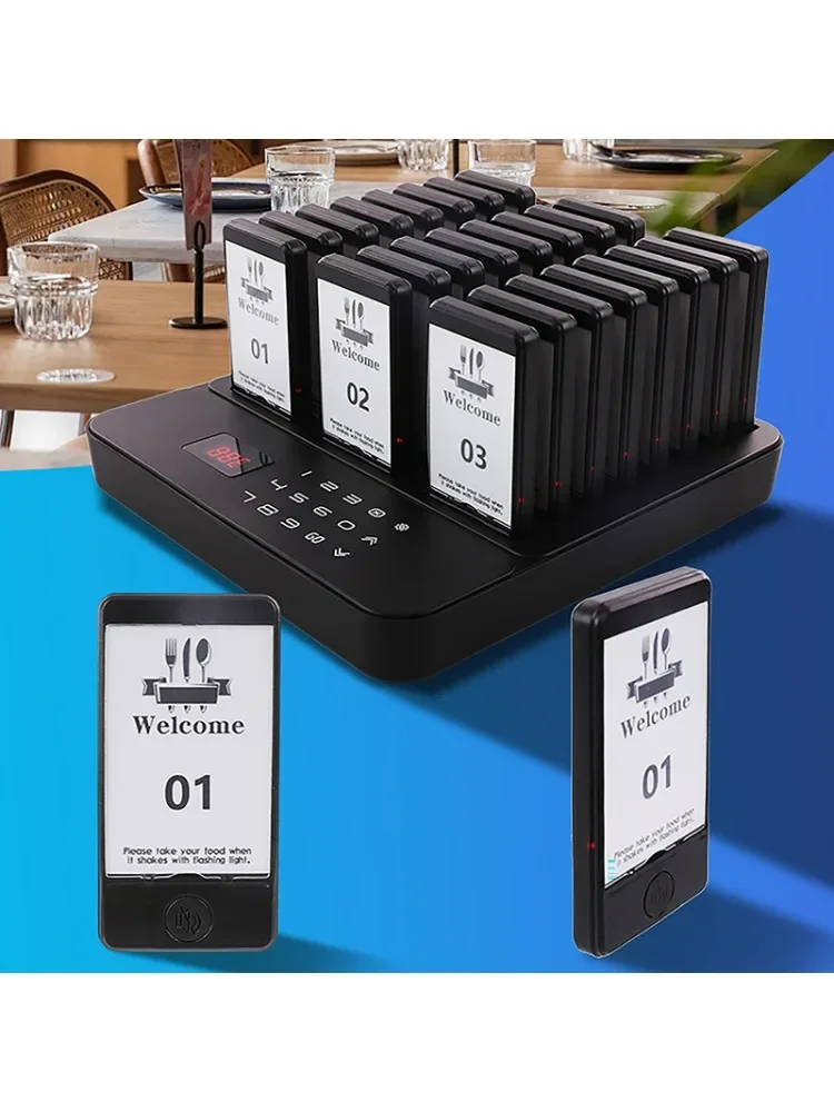 Bezprzewodowy Pager restauracyjny System przywoływania kolejki gości System przywoływania klienta 24 sygnały dźwiękowe do kawiarni Sklep z deserami Ciężarówka spożywcza — zdjęcie produktu 7