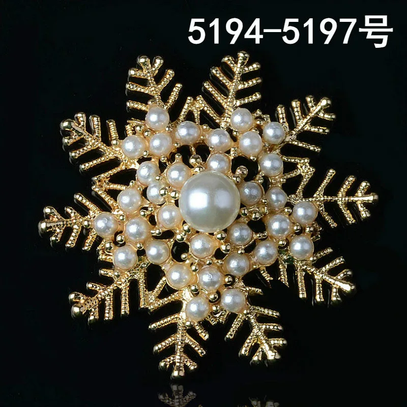 

European and American temperament belt diamond belt pearl large flower alloy flower alloy accessories 5194-5197