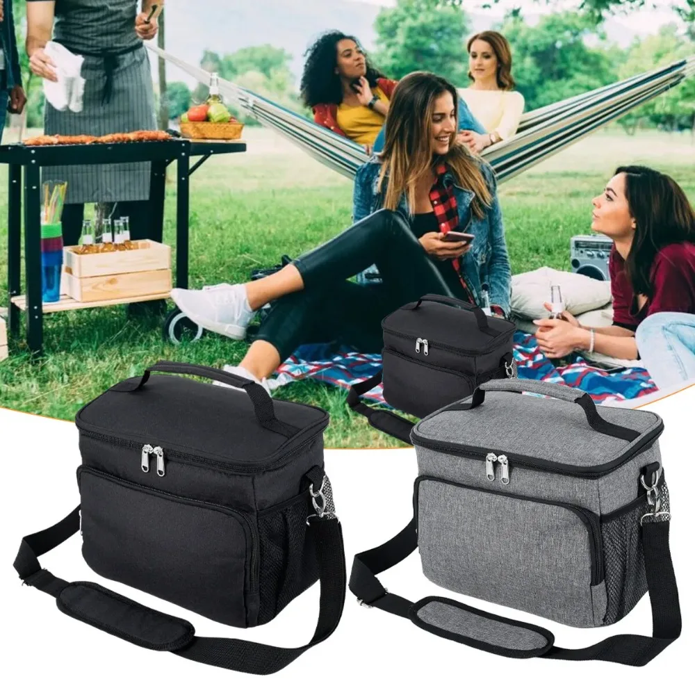 

10L Thermal Insulated Lunch Bag New Large Water Proof Insulated Bag Oxford Cloth Portable Picnic Storage Bag