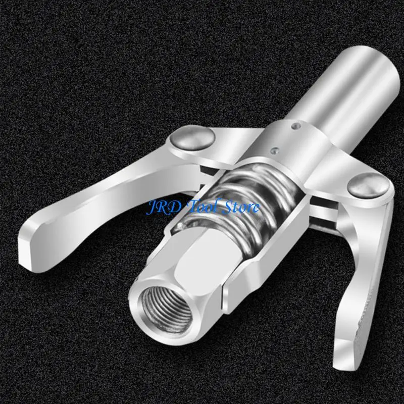 A2UD Grease Guns Coupler Quick Release Double Handles Grease Guns Tip with 6 Plate