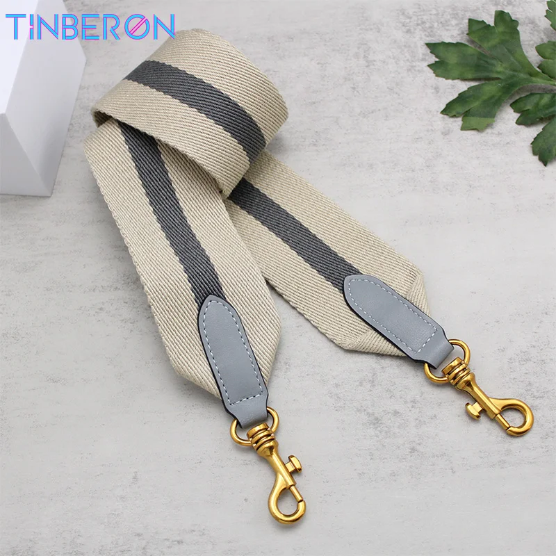 TINBERON-Alça De Ombro De Lona Para Mulheres, Substituição De Saco, Correias De Saco, Bolsas Acessórios, Marca De Luxo, Largura 6cm