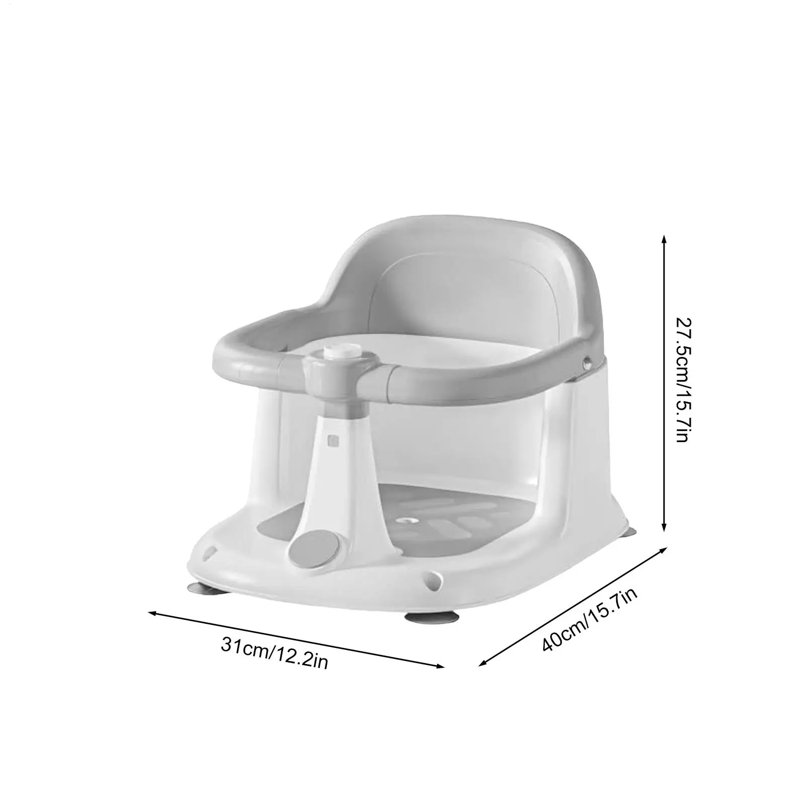 Sitting Bath Seat For Baby Sit Up Portable Toddler Bathing Chair Quick-Drain Baby Bath Support Non-Slip Seat For 1-3 Years Old