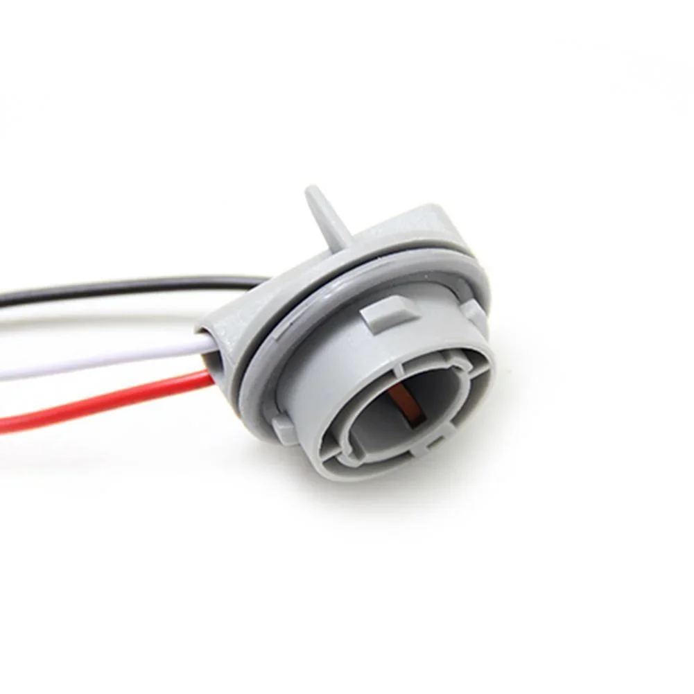 2Pcs 1157 BAY15D P21 Car Lamp Socket Adapter Connector Harness Wiring For Car Turn Signal Headlight Light Bulb