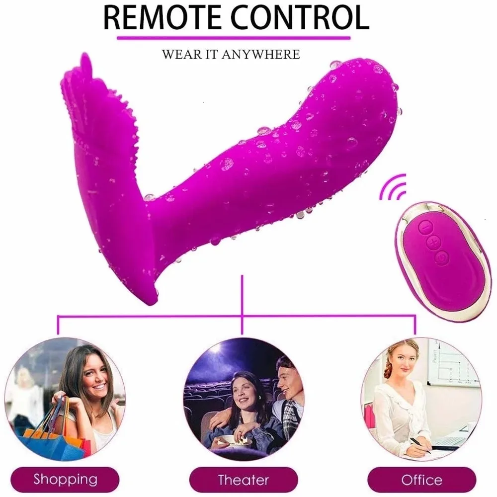 Vibrador sem fio wearable para mulheres, 10 velocidades, flertar, ovo vibratório, plugue anal, brinquedo adulto do sexo