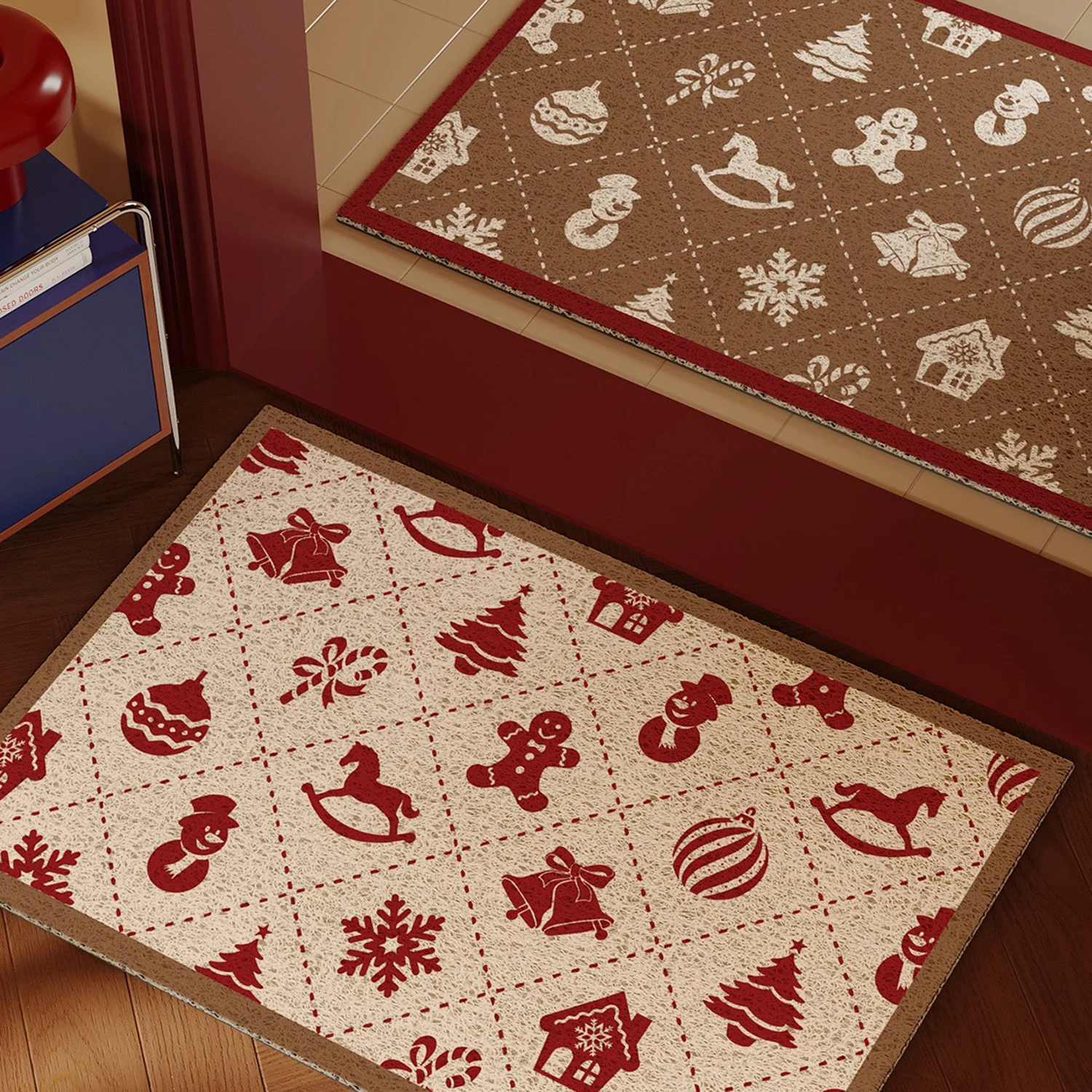 Christmas Entrance Doormat Welcome Floor Mats Door Mat Home Decoration Outdoor Rugs Cartoon Rug Non-slip Rugs Коврик Придверный