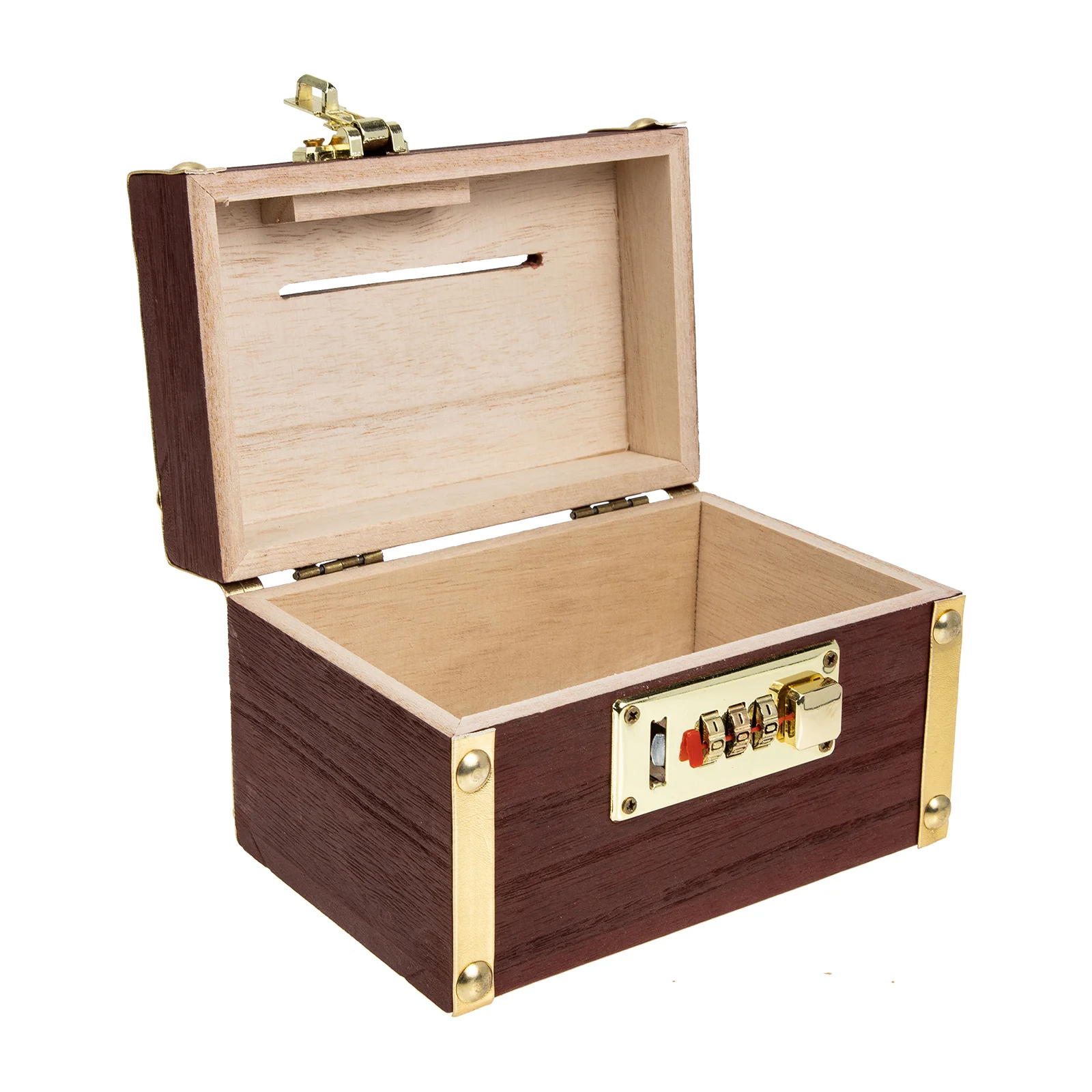 

Retro Piggy Bank Creative Saving Pot Reliable Wood Storage Container Exquisite Decor Bright Color Long Time Use