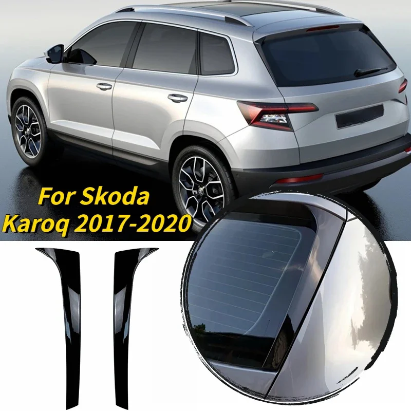 For Skoda Karoq 2017-2020 Rear Window Side Spoiler Wing Rear Side Spoiler Canard Splitter Auto Replacement Exterior Parts