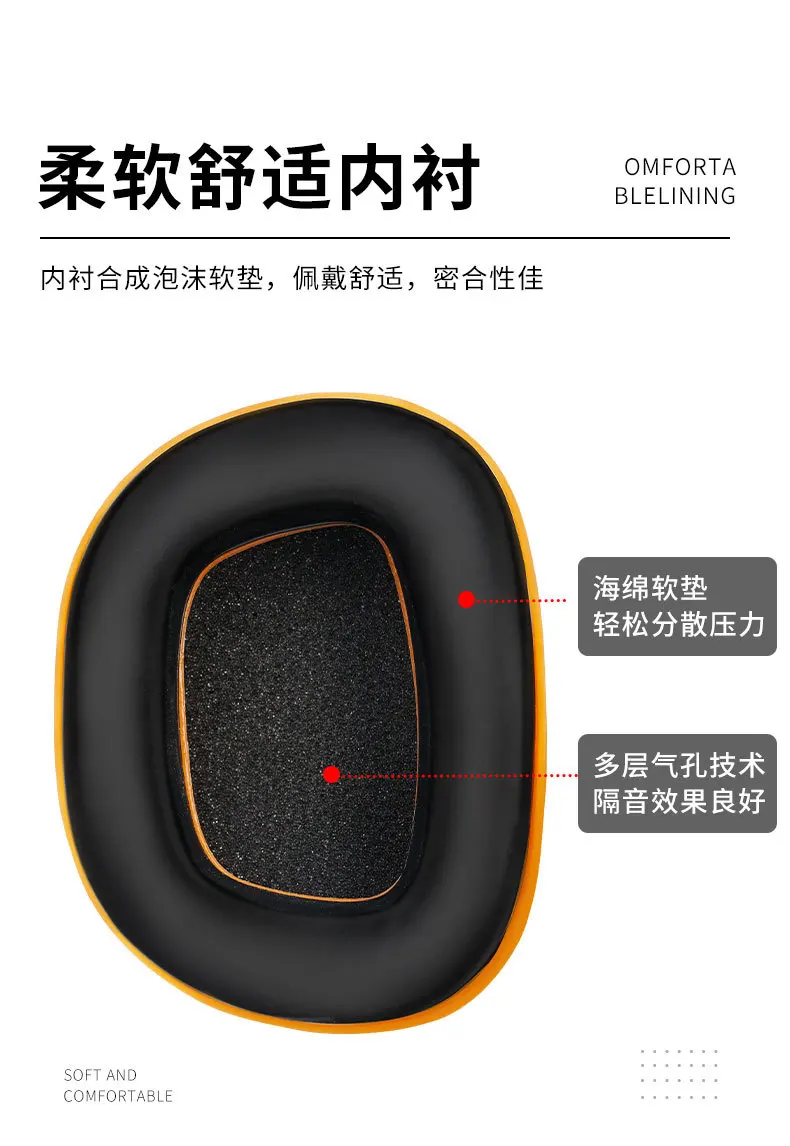 Upgrade Sound Insulation Earmuffs Anti-noise Shooting Sleep Learning Silent Industrial Earmuffs Drum Set Protective Earphones