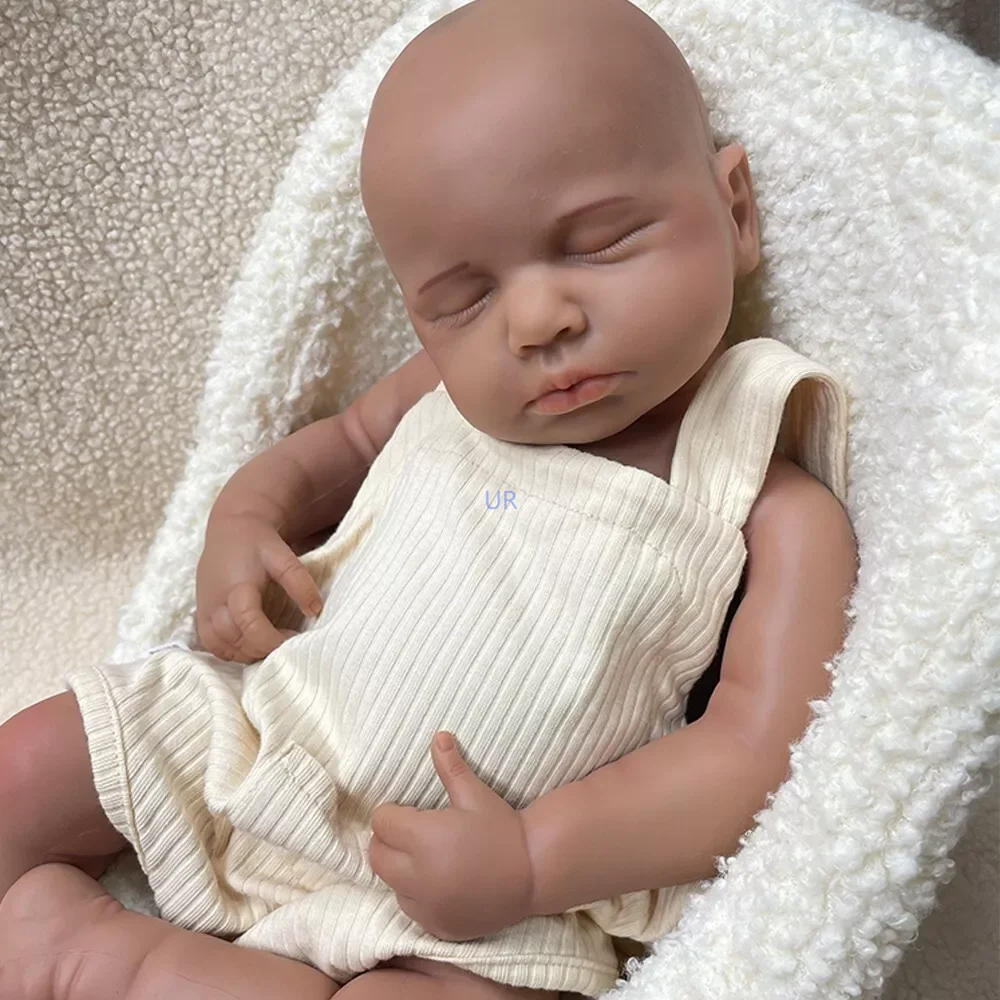 20inch Dark Colour LouLou Waterproof Full Silicone Reborn Doll Handcrafted Newborn Baby for Artist Collection Toy