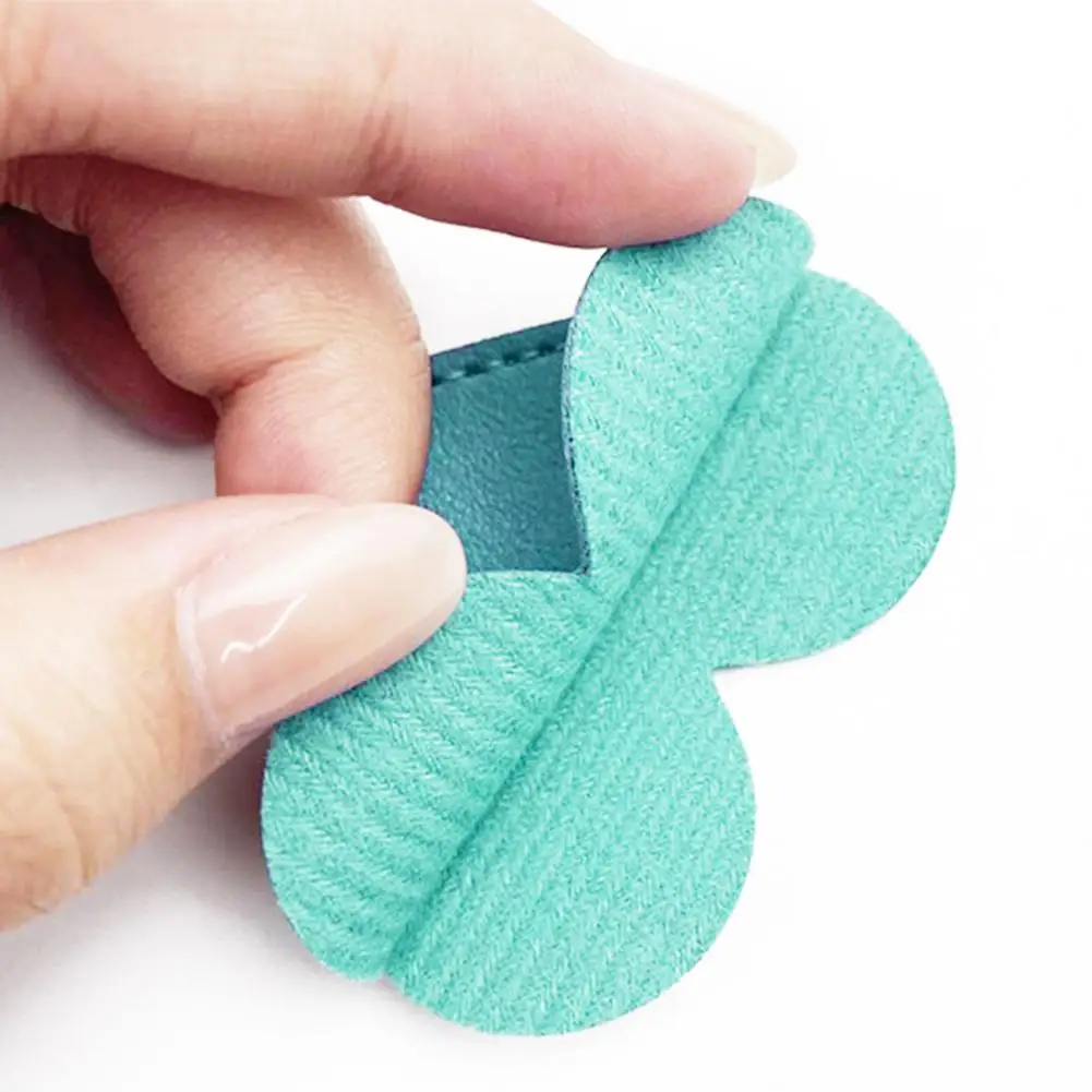 手作りの人工皮革メモ帳ラベル、ハート型、ブックマーク、学用品、2個