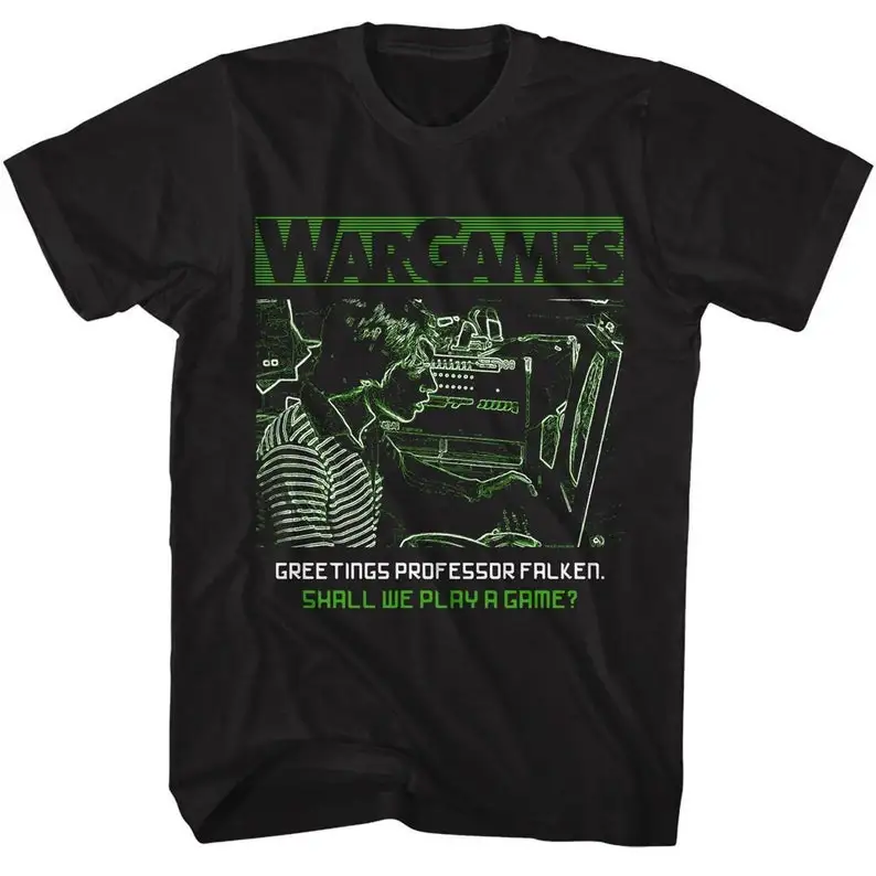 WarGames Greetings Professor Black Adult T-Shirt