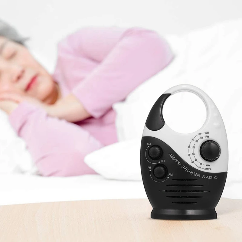 AM/FM มินิวิทยุห้องน้ํากันน้ําวิทยุแขวนเพลงวิทยุลําโพงในตัว