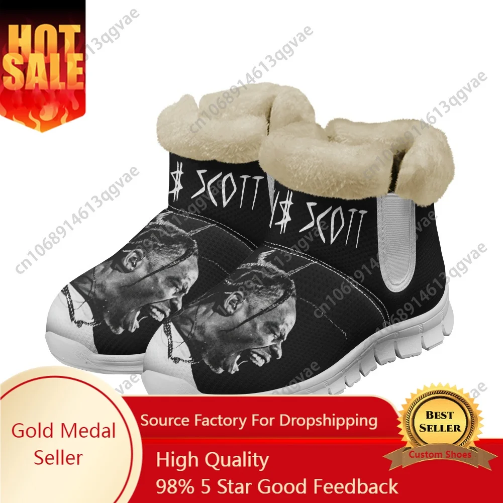 

Travis Hip Hop Rapper Rap Scott Snow Boots Mens Womens Teenager Shoes Keep Warm High Quality Couple Sports Custom Made Sneakers