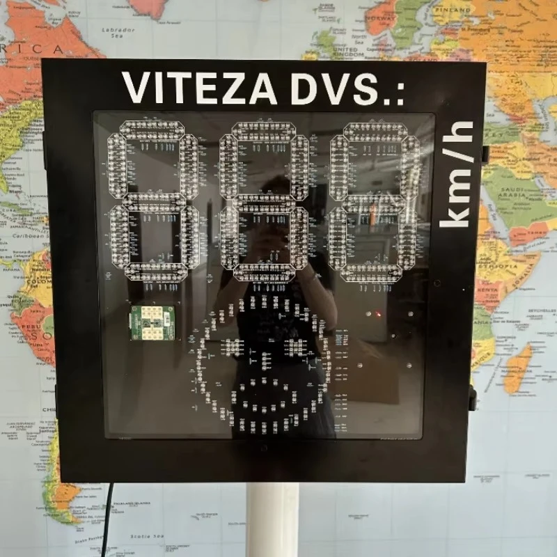 

Custom Three Digital Rader Speed Sign Smiling Sadness Speed Traffic Warning Signs Speed Display Slow Down For Highway Safety