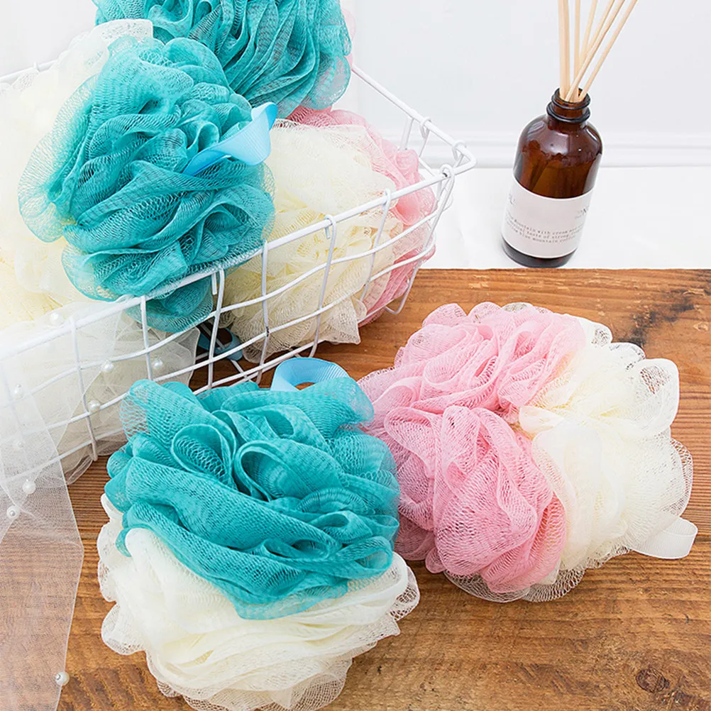 

Набор из 3-х сетчатых мочалок для душа: для нежного отшелушивания, глубокого очищения, расслабляющего мытья тела, формирования пены, комфортного ухода за кожей