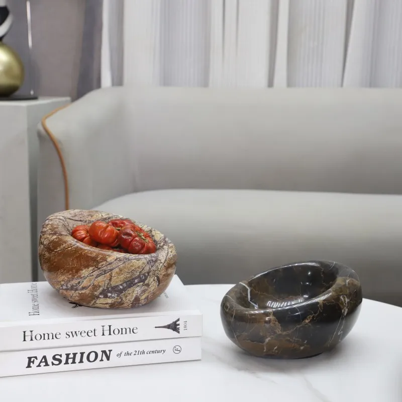 Creative Minimalist Marble Bird Nest Storage Dish Decor for Living Room, Dining Room, TV Cabinet Home