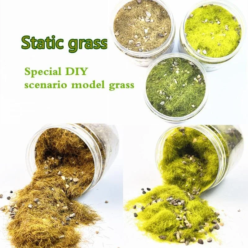 1 Set Micro Scene Diorama Garden Decoration For DIY Model Making 5g/185ml Static Grass Terrain Powder Model With Stone