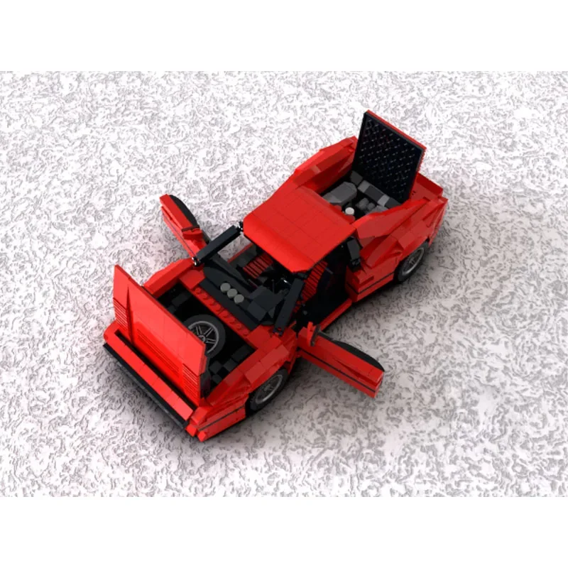 MOC-128825 Red New Super 288GT Sports Car Assembly Building Block Model • 1451 Parts Adult  Kids  Birthday  Custom  Toy Gift