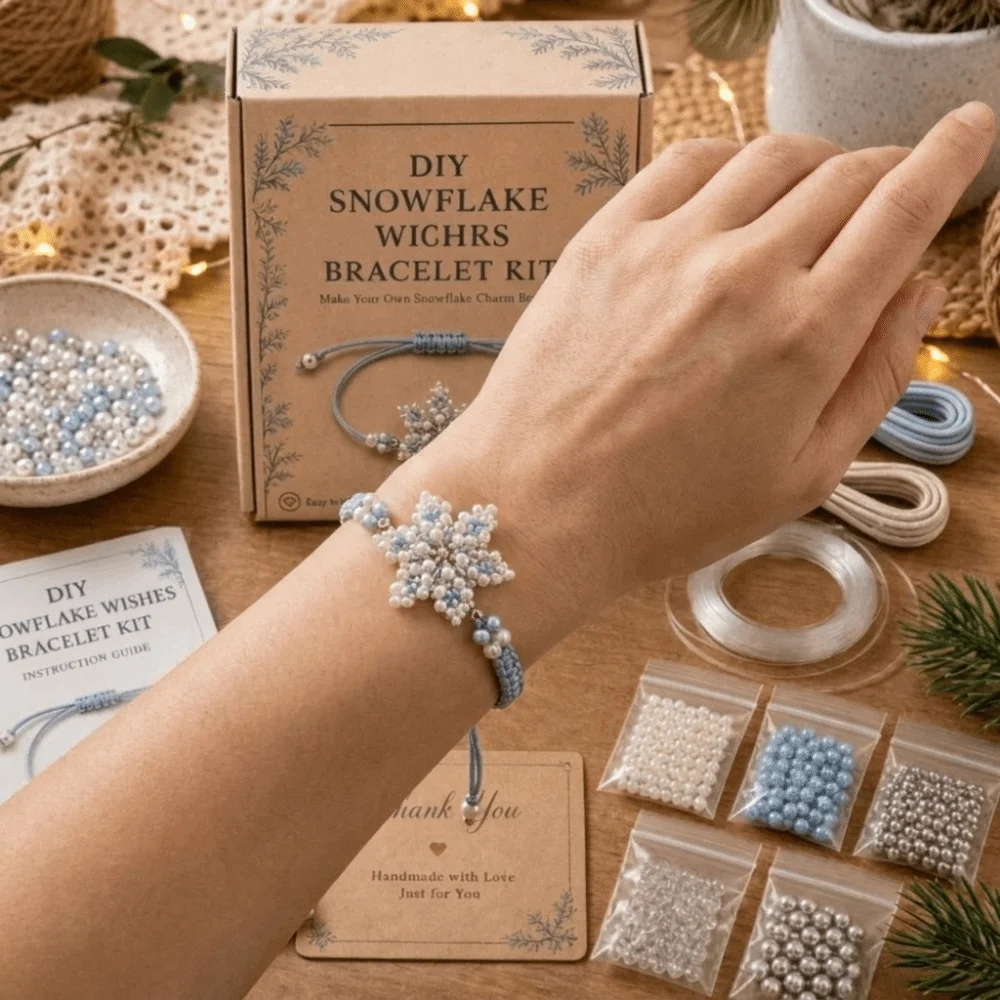 Handmade DIY Bracelet Making Kit Bead Elk Hand Jewelry Craft Set Gift Box Animal Design Christmas Bracelet Kit Home Decor