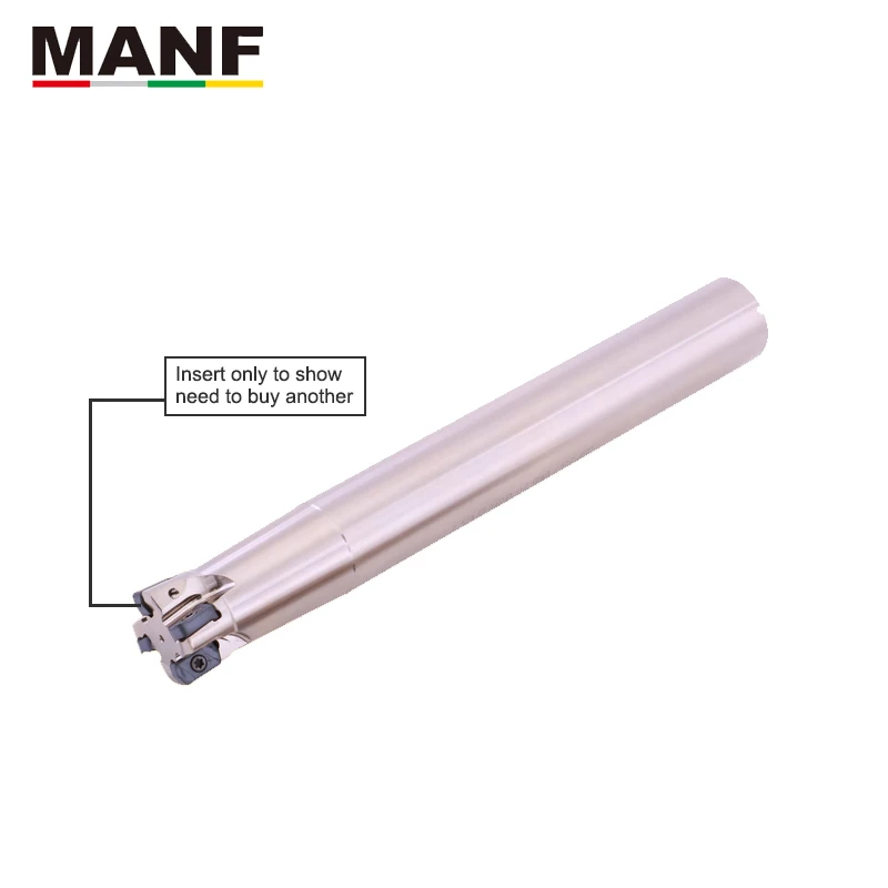 MANF Face Milling Holder Milling Cutter EXN03R16D15d150L2T 15mm 16mm 20mm High Feed CNC Mill Tools For LNMU0303ZER Insert