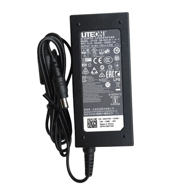 Genuine Liteon AC Adapter 12V 3.33A Barrel 5.5/2.5mm Laptop Charger Monitor Power Supply PA-1041-81 PA-1041-71 PA-1041-01