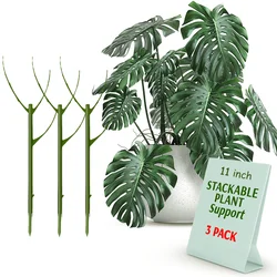 3Pcs Stackable Plant Stakes for Indoor Plants, Aesthetic Plant Support Stakes for Live Plants, Outdoor Plant Trellis Alternative