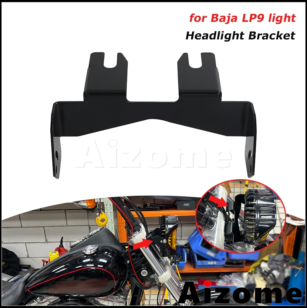 

For Harley Softail Low Rider ST Street Bob Motorcycle Parts for Baja Designs LP9 Light Bracket System Mounting Combo Kit 2018-up