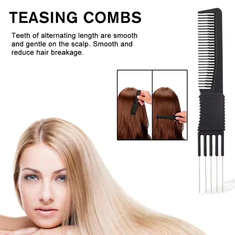 4pcs Hair Styling Combs Set, Barber Tool Accessories