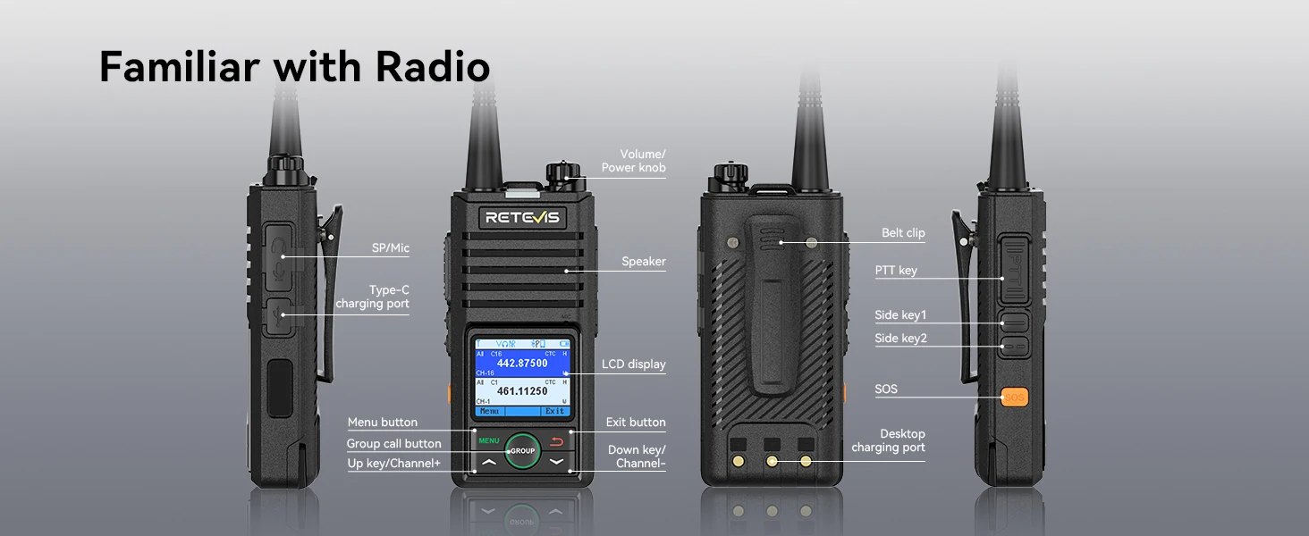 Retevis RB658 RB58 UHF Walkie-Talkies Bluetooth APP Programmierung KI-Rauschunterdrückung Walkie-Talkie Unterstützt iOS/Android für Hotels – Detail 12