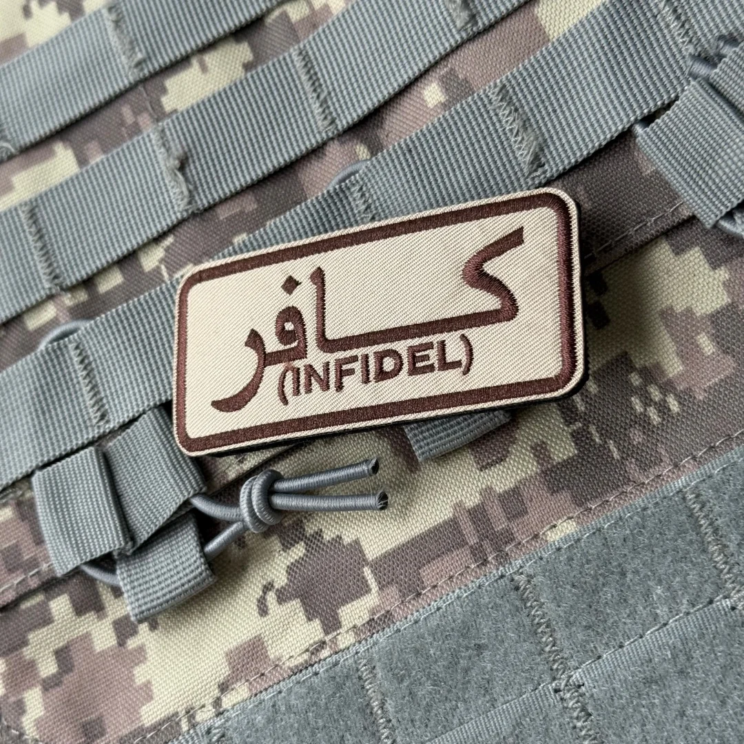 Parche táctico bordado INFIDEL con velcro gancho y bucle - imagen 5